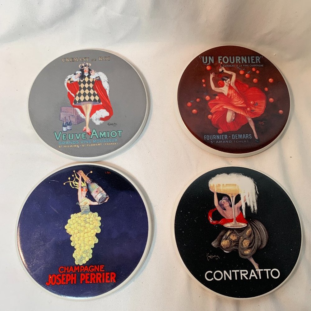 Pottery Barn "Bubbly" Coaster Set of 4  (New)